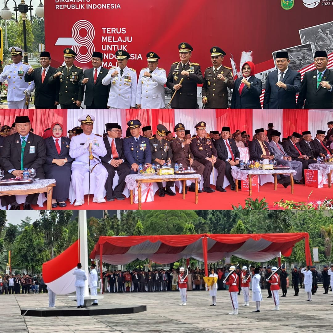 Kepala Kejati Riau Hadiri Upacara Pengibaran Bendera Merah Putih Dalam Rangka Peringatan Hut Ke 